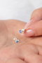 Heliophilia Silver Pendientes de Plata Esterlina 925 con Circonita